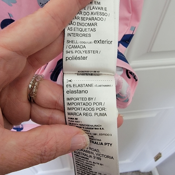 Puma Arnold Palmer Golf Polo Pink Blue Retro Arnies Beach Tropical Size M - Picture 9 of 12